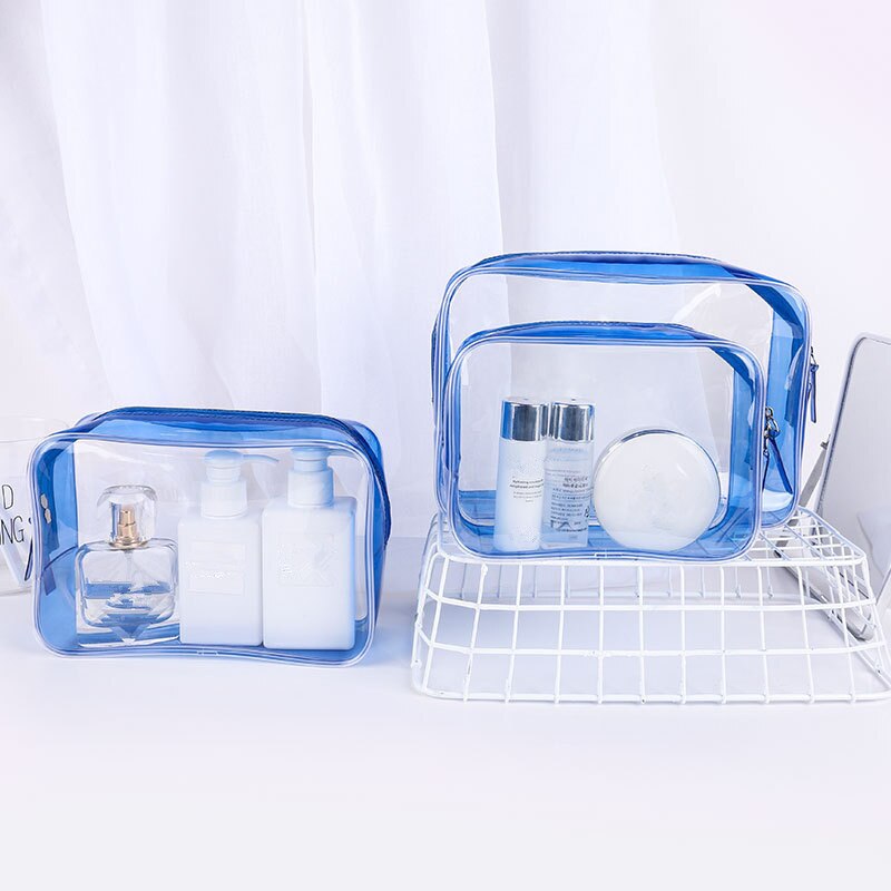 Reizen Pvc Cosmetische Zak Vrouwen Make-Up Tassen Toiletartikelen Organizer Waterdichte Opslag Neceser Clear Badkamer Waszak