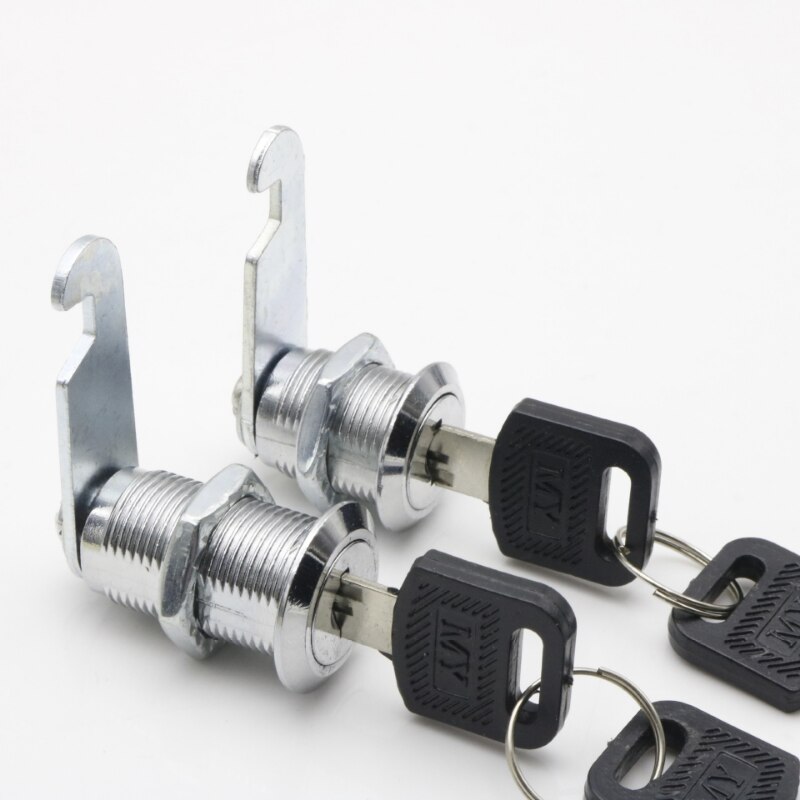 Cabinet Drawer Cam Cylinder Lock Door Cabinet Mailbox Padlock Drawer Cabinet Box Lock with Iron Key for Furniture Hardware
