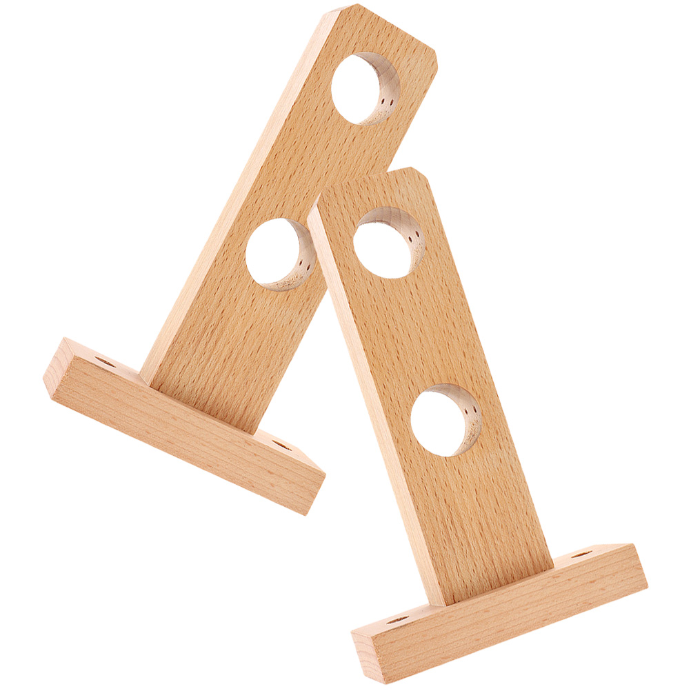 Soporte de barra de cortina de madera, soportes de barra de cortina de madera para decoración del hogar, ganchos de soporte ciego, accesorios para cortinas, 2 uds.