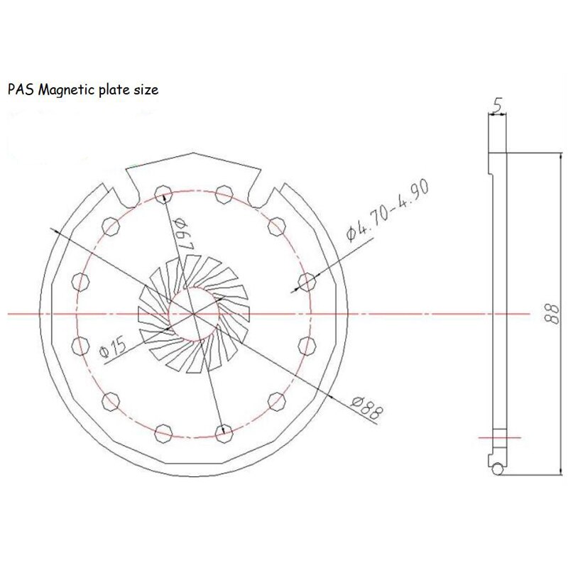E-Bike Trapondersteuning Sensor 12 Magneten Scooter Elektrische Fiets Pas Magneet Pas Sensor Voor Eletric Fiets Berg/vet Ebike