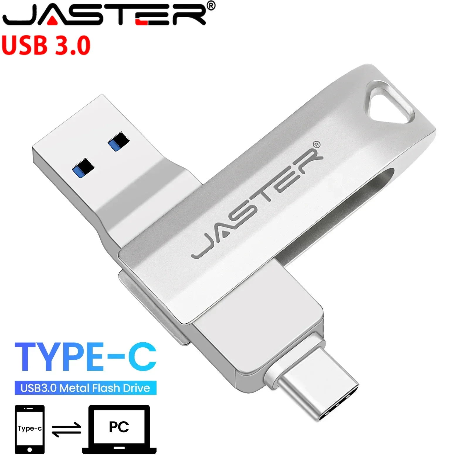 USB-C Flash Pen Drive 256GB TYPE-C USB 3.0 Flash Drive 128GB OTG Metalen Memory Stick 64GB USB3.0 Creatief cadeau Pendrive 32GB 16GB
