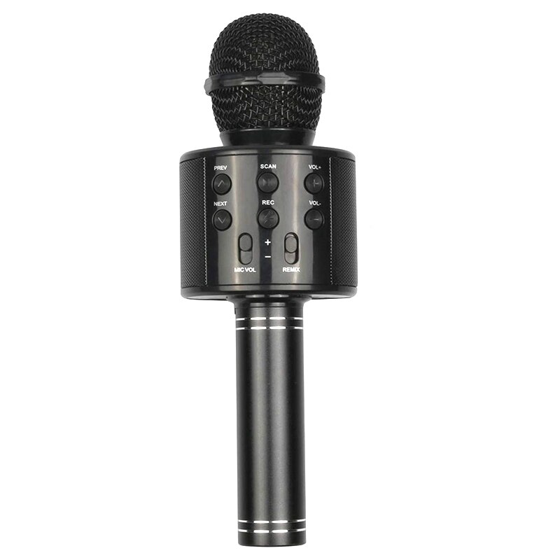 Zwart Draagbare Handheld Draadloze Bluetooth Karaoke Ok Microfoon En Bluetooth Speaker Mic Speaker Muziek Opnemen Ktv Microfoon