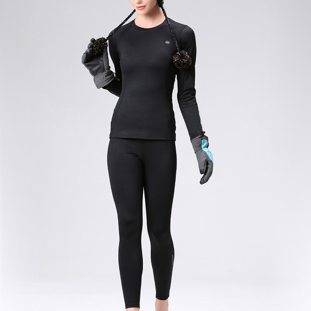 Femmes Sous-Vêtement Thermique Mis Hiver Couche Polaire Supérieure Et inférieure Ensemble Manche Longue T-Shirts de Ski Respirant Sous-Vêtement Thermique