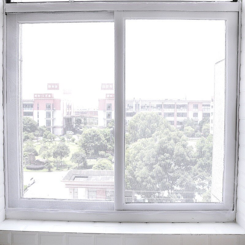 Mosquitera Simple autoadhesiva con Velcro para el hogar, pantalla de ventana de cifrado, Invisible, práctico, práctico, bricolaje, 1 unidad