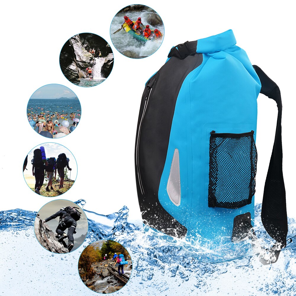 25L Outdoor Waterproof Dry Bag Reflective Dry Sack Sport Backpack Women Men Gear Bag For Camping Hiking Cycling Swimming Boating