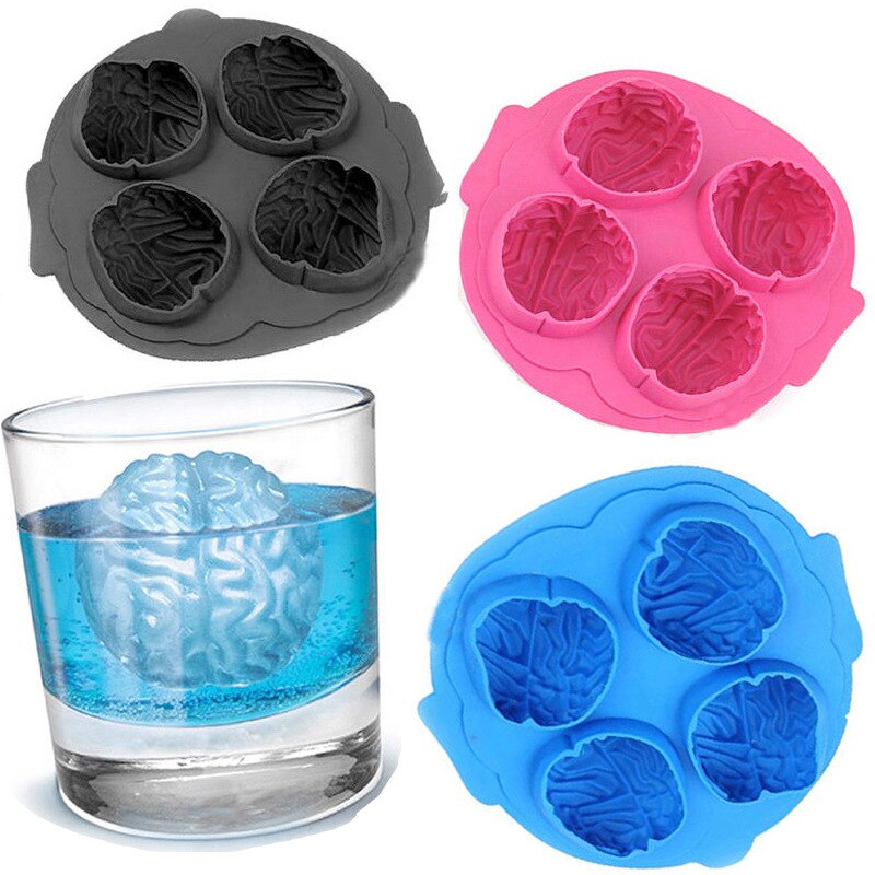 Amusant bricolage cerveau forme bac à glace moule Fred cerveau glace moule | bac à glace TPR alimentaire bac à glace petit glaçon cuisine gadgets