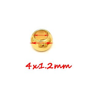 100 Stück 2 mm-12 mm 316L Edelstahlperlen Europäische Kugel Metall Großes See Abstandshalter Perlen für Schmuckherstellung Diy Armbinde Halskette: zitrone gelb