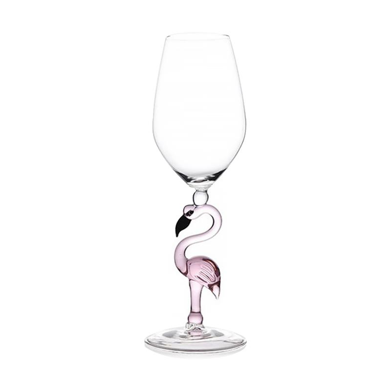 1Pc Decorative Flamingo Shape Wine Glass For Home Bar Restaurant Glass Flamingo Glass Wine Glass Cocktail Glass Bordeaux Goblet: 500ml