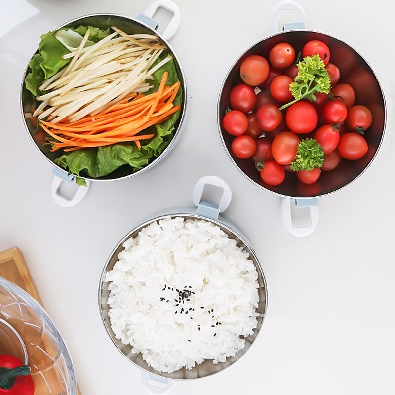 Jolie boîte à lunch japonaise pour enfants, récipient alimentaire portable en acier inoxydable, boîte à bento de cuisine étanche, boîte à lunch chauffée