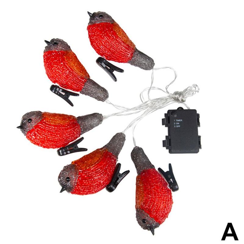 Bird Led String Light Robin Acrylic Mockingbird Solar Garland Led String Usb Battery Fairy Decoration Clip Lights With Powe W3d8: A