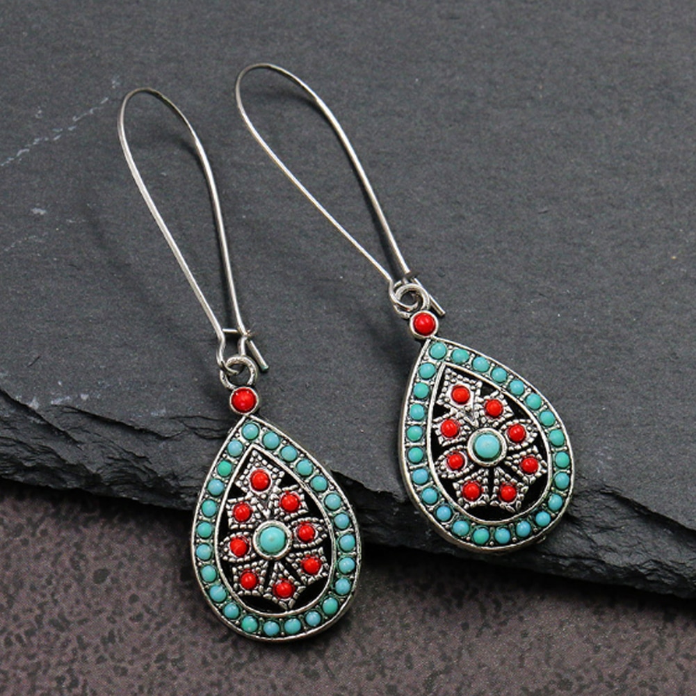 Jahrgang Boho Indien Ethnische Wasser Tropf Perlen Baumeln Ohrringe Für Frauen Weibliche Hochzeit Partei Schmuck Zubehör