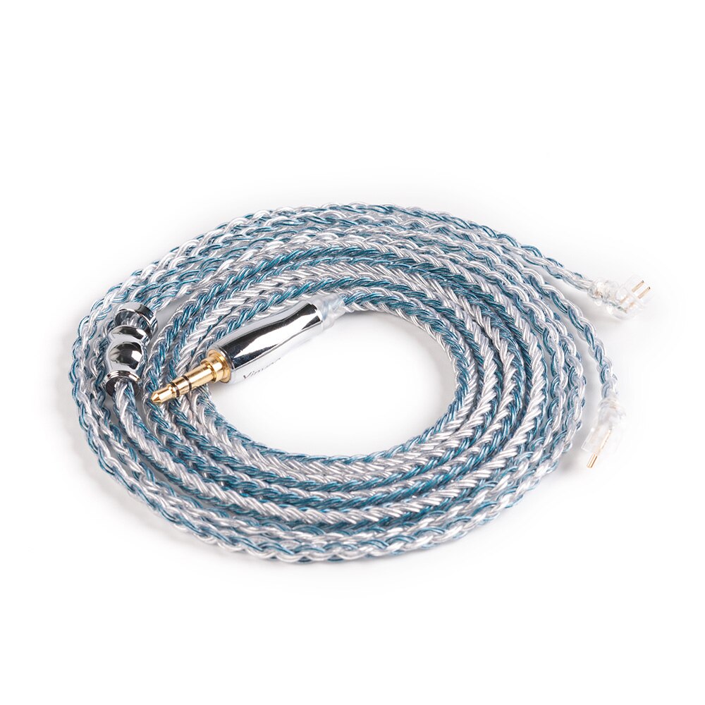 Yinyoo Headphone Cable - 1.2m - 16 Core Silver Plated - MMCX/2pin/QDC/TFZ Connector - 2.5/3.5/4.4mm Plug: TFZ 3.5