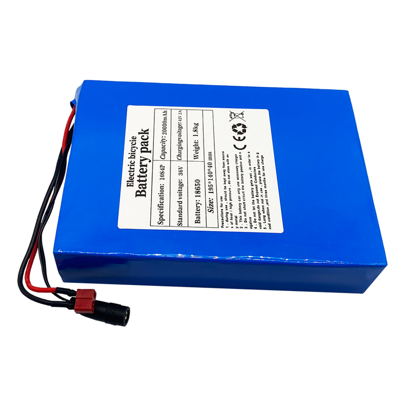 36V 10S4P 20Ah Battery Pack 1000W High Power Battery 18650 Lithium Battery Pack Ebike Electric Bicycle BMS T-Plug