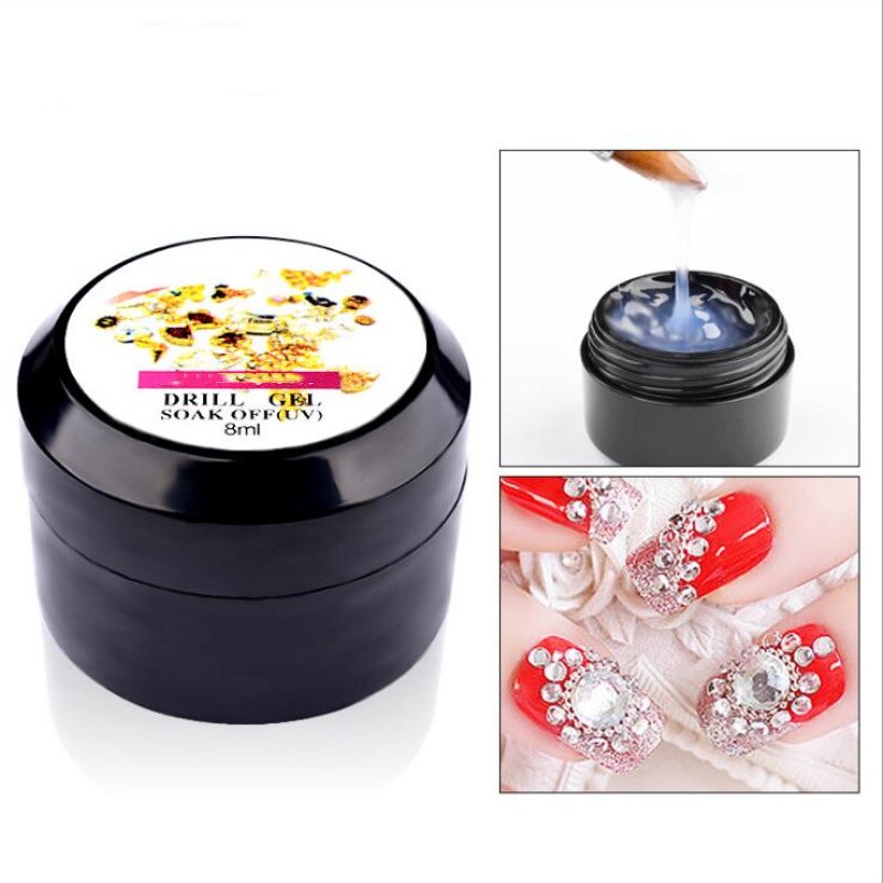 Professionele Super Sticky 8 ml UV Gel Nagellak Lijm Kristal Lijmen Transparant Clear Gel Nagels Ambachten Decor Gereedschap