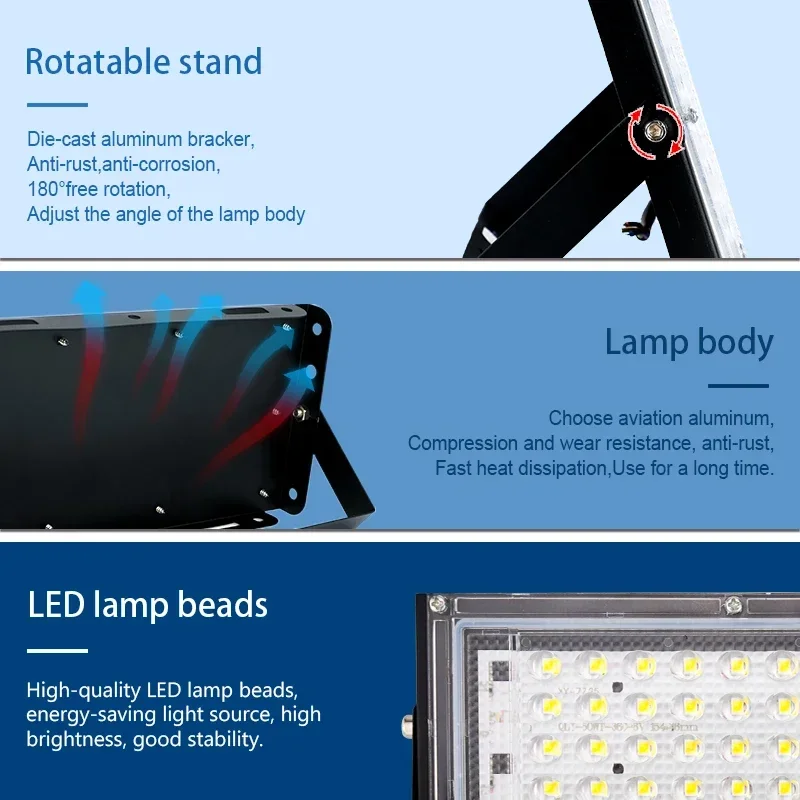 Led-schijnwerper 30W AC 220V Outdoor Schijnwerper Spotlight IP65 Waterdichte LED-straatlantaarn Landschap Tuinverlichting