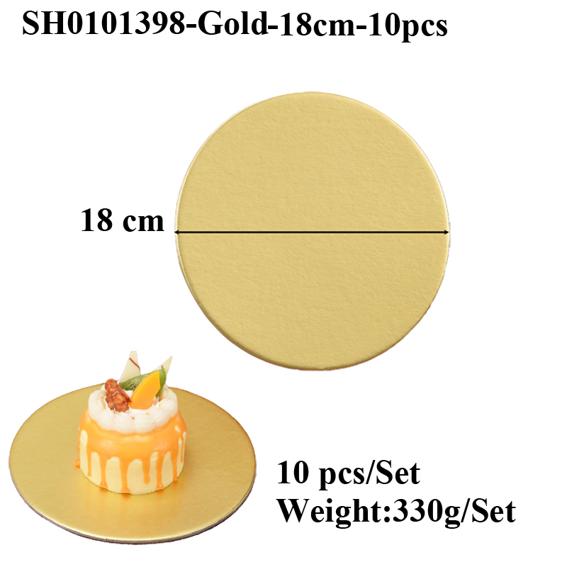 SHENHONG Golden 10-40CM Disposable Cake Circle Base Boards Round Coated Cakeboard Cake Plate Decorations Pastries Displays Tray: army green