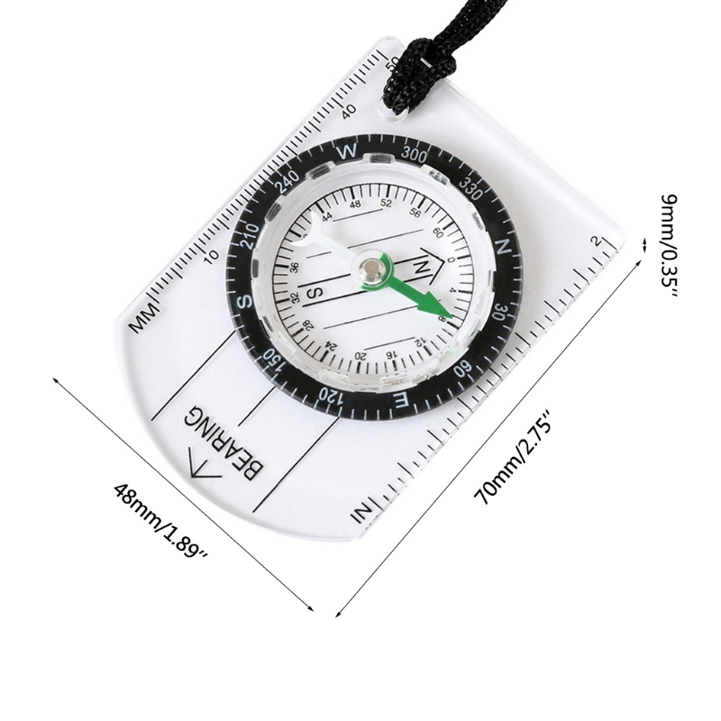 Pocket Camping Compass, Portable Survival Sports Measuring Scale Map Navigation Compass for Camping Hiking