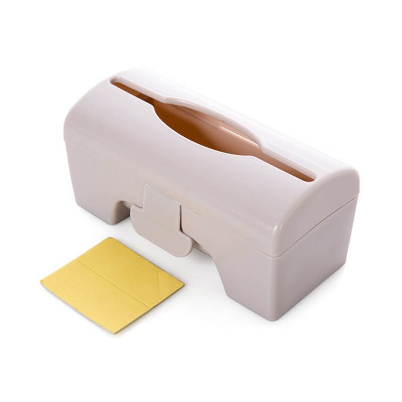 1 pc affaldsposer opbevaringsboks køkken gadgets container plastboks vægmonteret badeværelse organisation organisator: Beige