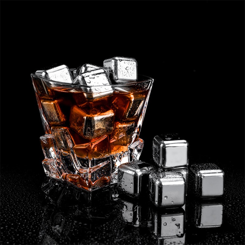 Bar Accessoires Rvs Ice Cubes Herbruikbare Chilling Stones Whiskey Cooler Rocks Houden Bier Drinken Koeler Keukengerei
