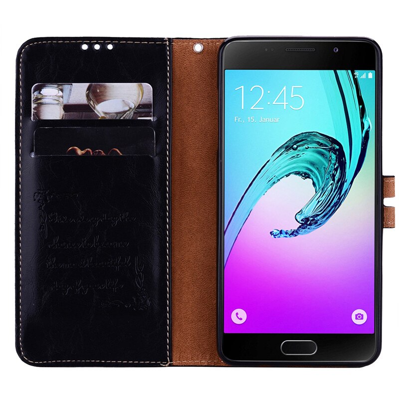 Luxo caso carteira de couro para samsung galaxy a3 2016 suporte do cartão caso para samsung a 3 2016 a310 pele flip telefone capa