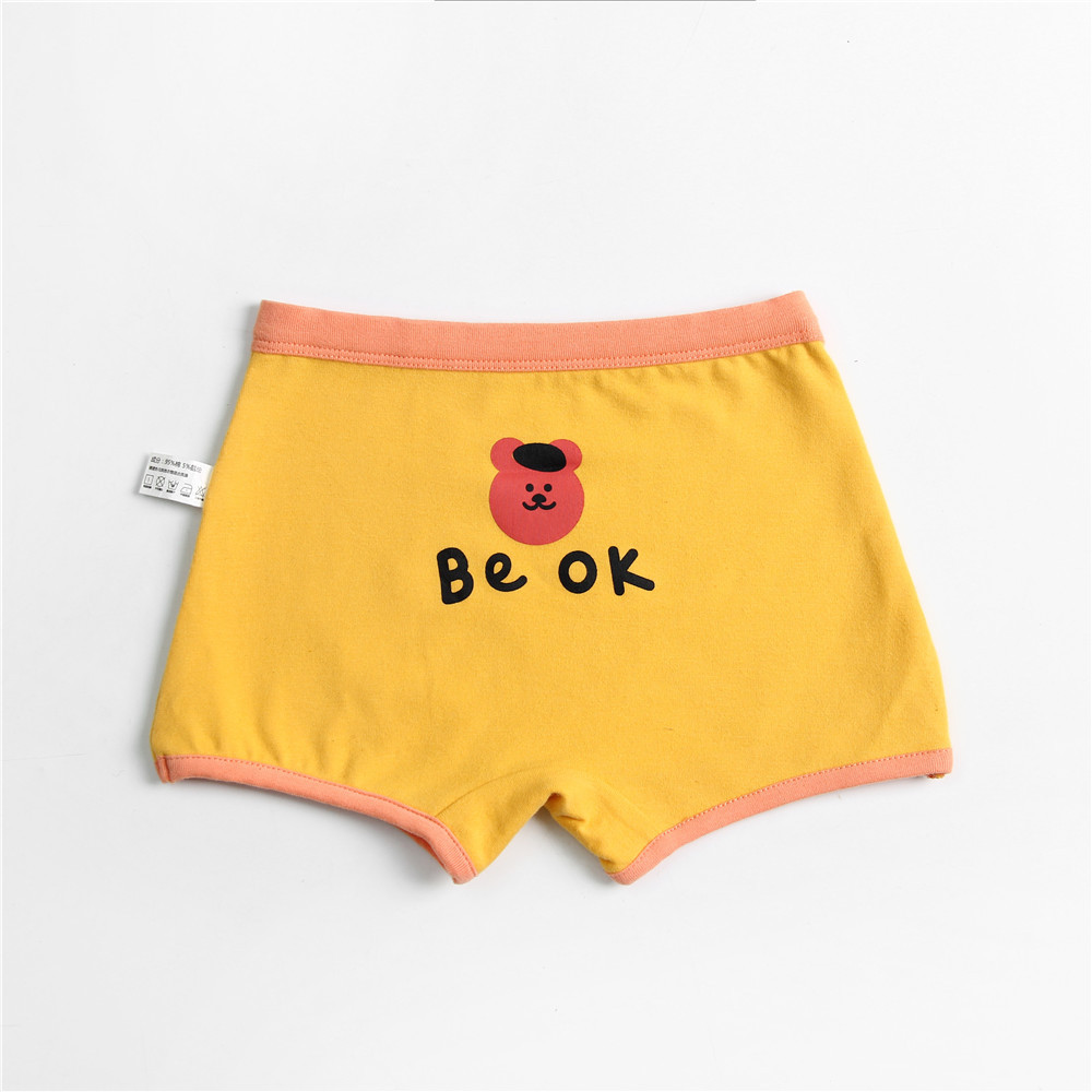 Bragas de algodón con estampado de dibujos animados para niña, Bóxer, ropa interior para niños, ropa interior para niñas pequeñas: C / M