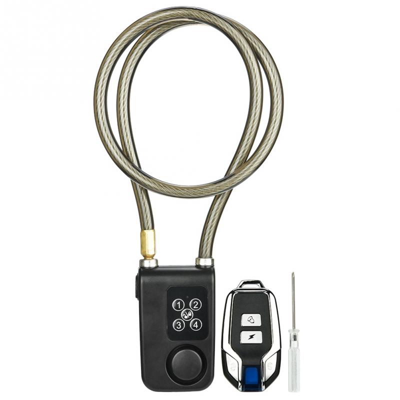 Y787R Draadloze Afstandsbediening Alarm Lock Elektrische Fiets Motorfiets Code Staal Cable Chain Lock