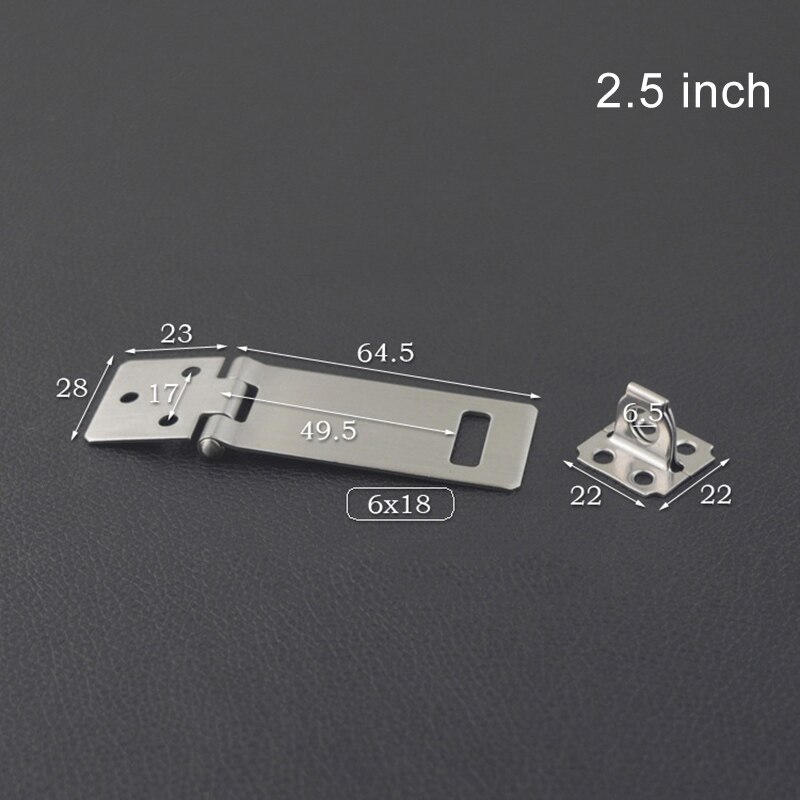 304 Stainless Steel Padlock Hasp Door Clasp Gate Lock Latch 2/2.5/3/4 Inch HKS99: m