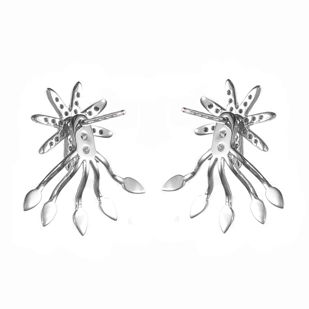 KIVN Schmuck Pflastern CZ Zirkonia Braut Hochzeit Ohrring Ohr Jacken für Frauen