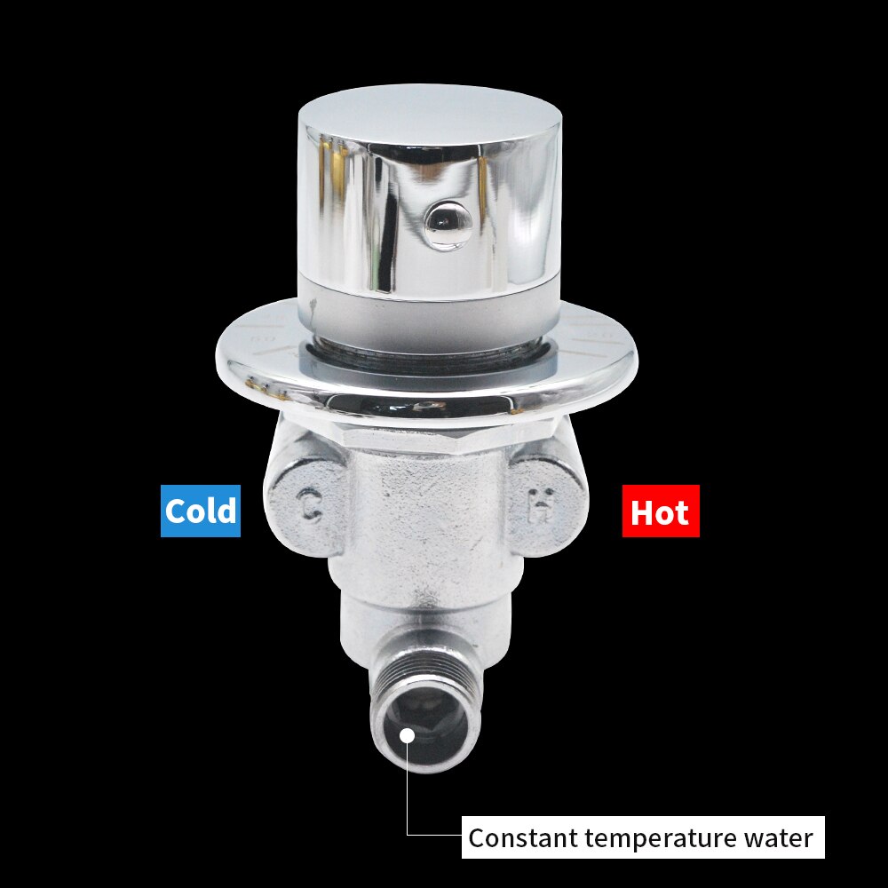 Solid Brass G 1/2" Thermostat Mixer Valve For Bathroom Shower Faucet Valve Replacement Thermostatic Valve Cartridage