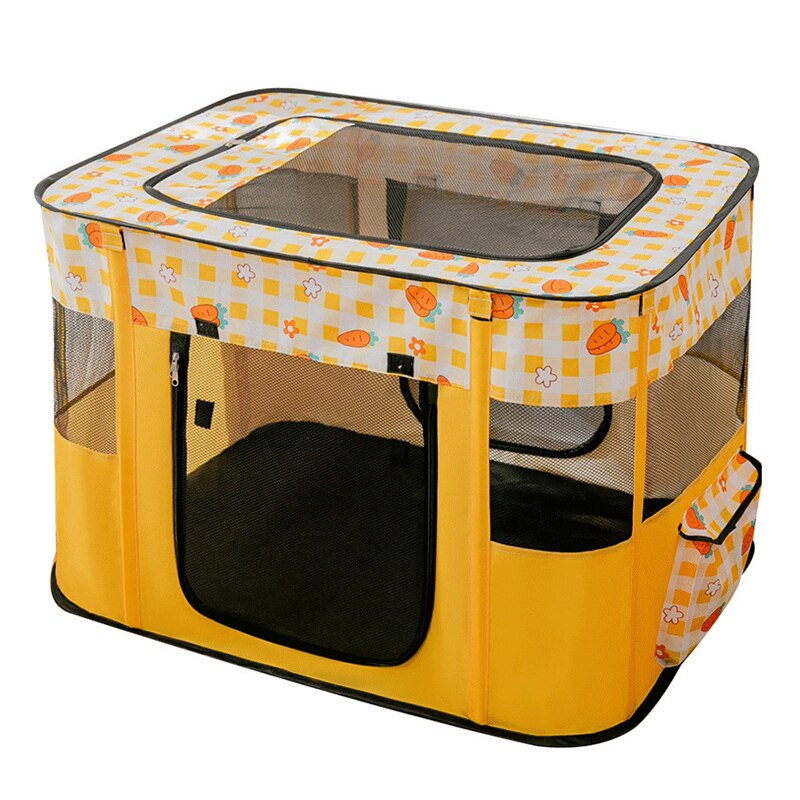 2022 Vierkante Opvouwbare Huisdier Hek Gele Kat Nest Kennel Puppy Tent Mooie Kitten Hond Levering Kamer Grote Ademend Slapen Bed