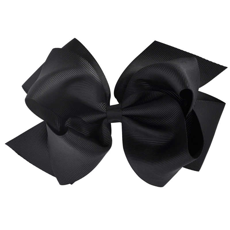 1 lazo de 6 pulgadas de doble capa, cinta de grogrén sólida, lazo para el pelo para niñas, pinzas para el pelo, accesorios para el cabello, horquillas para baile: Multicolor
