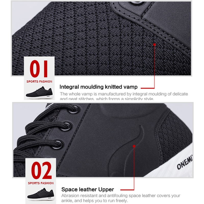 Onemix-Zapatillas de correr para hombre, zapatillas deportivas de malla transpirable, ligeras, con amortiguación DMX, para caminar al aire libre, novedad