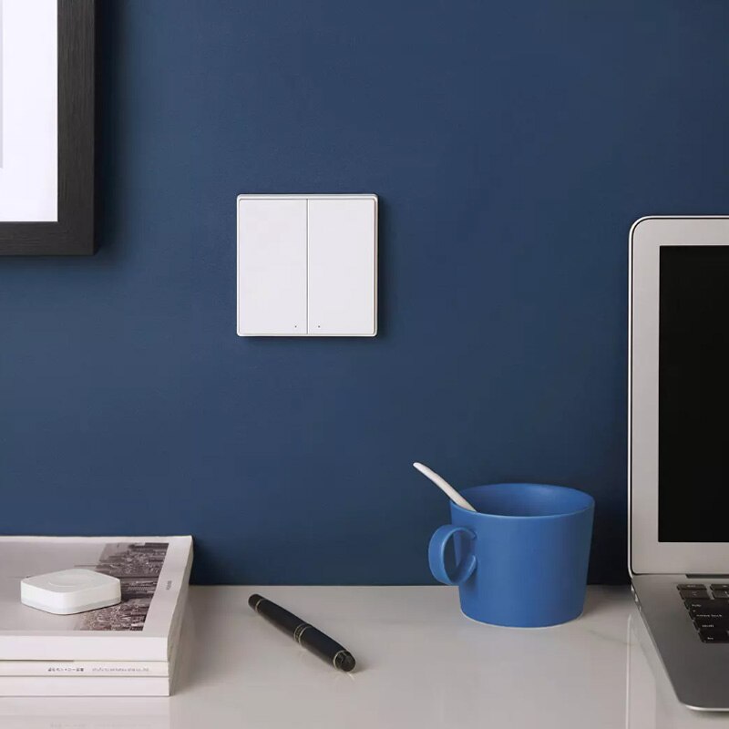 Aqara Smart Wall Switch D1 Zigbee Wireless Remote Control Key Light Switch Neutral Fire Wire Triple button For Mijia smart home