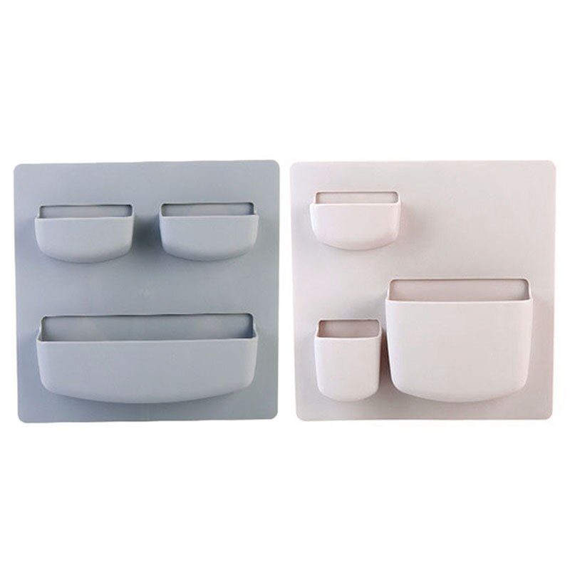 PP Kitchen Tools Storage Organizers Adhesive Cabinet Door Wall Shelf Kitchen Supply Accessory Kitchen Organizer