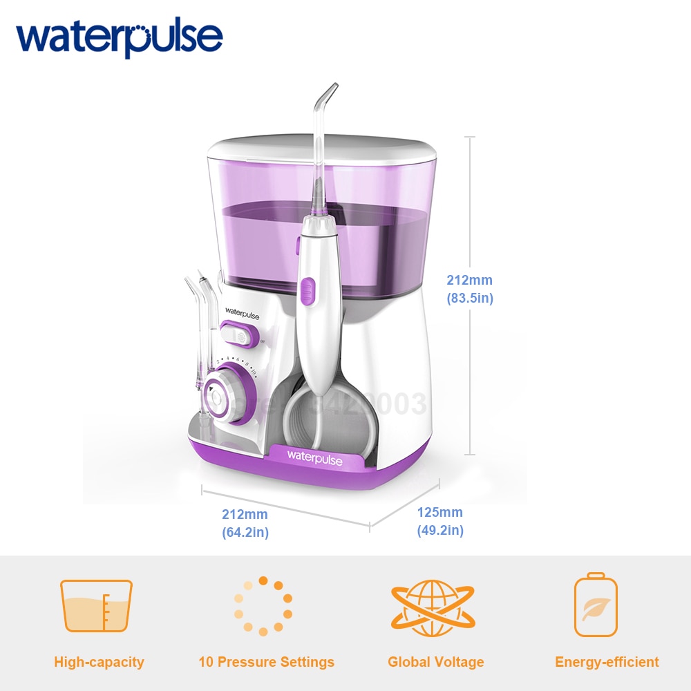 Waterpulse V300R Water Flosser Met 5 Tips Elektrische Monddouche Tanden Bleken 800Ml Capaciteit Mondhygiëne Voor Familie Zorg