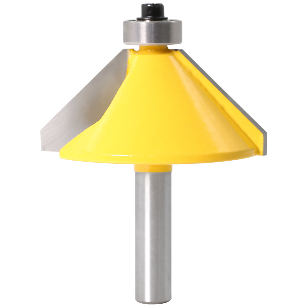 1pc 8mm Shank Large 45 Degree Chamfer & Bevel Edging Router Bit Wood Cutting Tool woodworking router bits