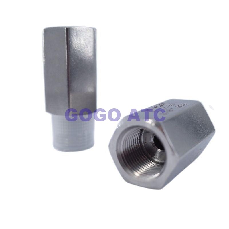 Free ship Check valve 1/4 3/8 1/2 inch male female thread SS304 stainless steel high temperature acid-proof one-way check valve