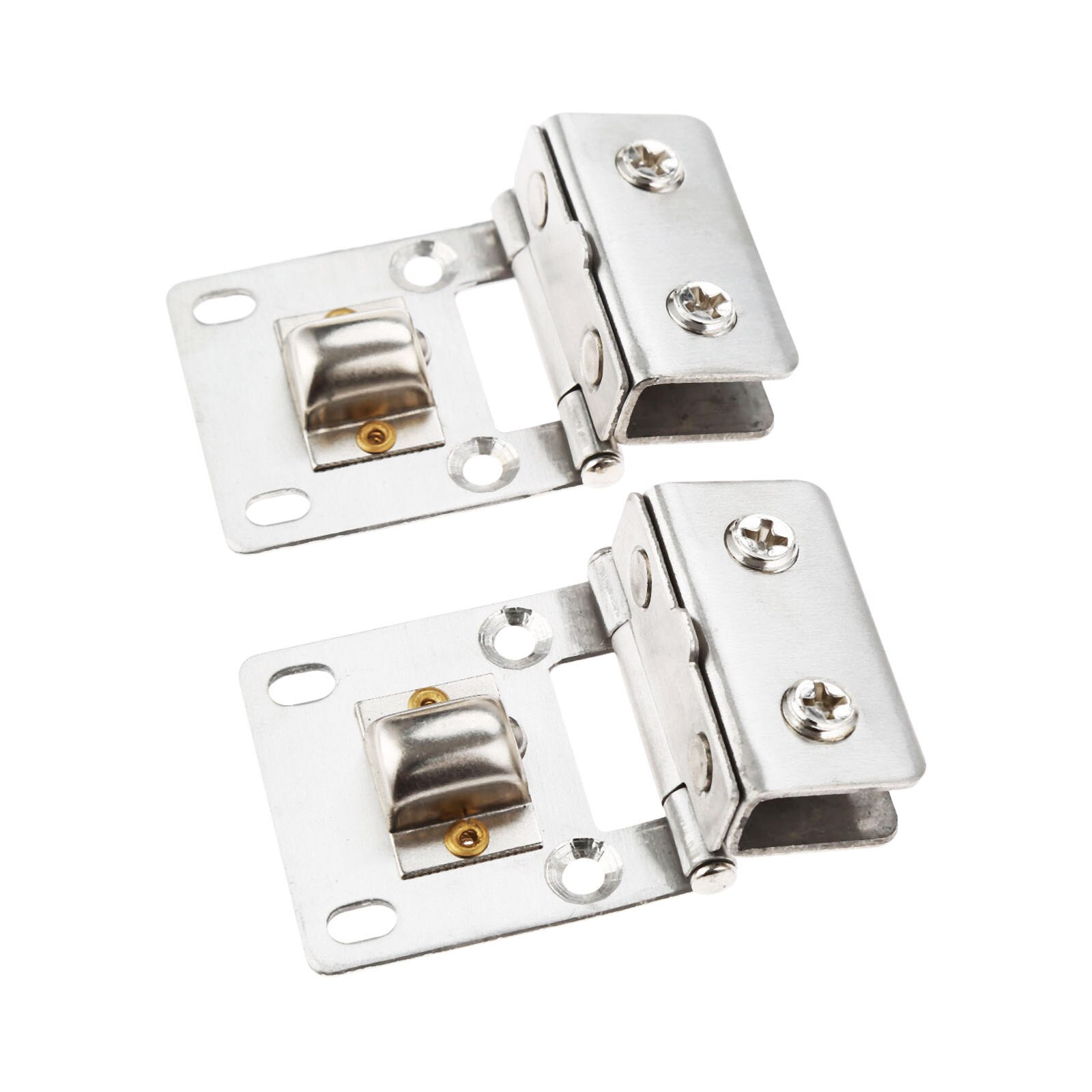 Pince pour charnière de porte en verre, 2 pièces, en acier inoxydable, pour charnière de meuble en verre épais de 5 à 8mm
