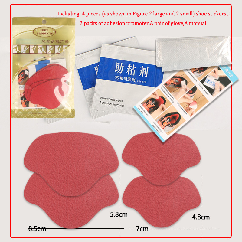 Plantillas con parche para zapatos deportivos, almohadillas antidesgaste para pies, plantilla protectora para el talón, pegatina trasera, tamaño ajustable, 4 Uds.