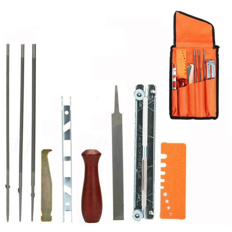 10 stuks/set kettingzaag slijper vijlset huishoudelijke handtas gereedschap messen slijpen vijl vijlset speciaal slijpen zaagvijlen gereedschap
