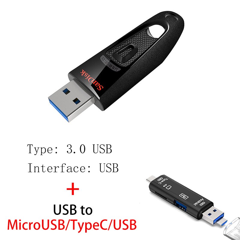 Sandisk Usb 3.0 Pendrive 128 Gb 64 Gb 32 Gb 256 Gb Usb Flash Drive 32 64 128 16 Gb pen Drive Usb Flash Stick Schijf Op Key Memory: 128GB / CZ48 Y211