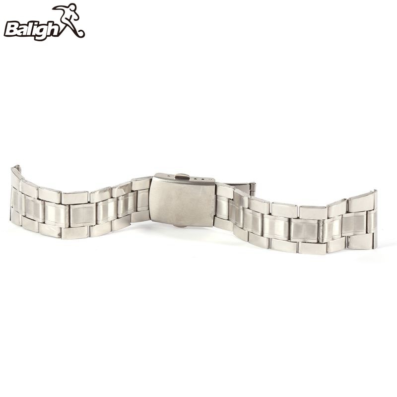 Stainless Steel Watchband Link Bracelet Stainless Steel Width18mm /20mm /22mm Plane Clasp Button Watch Strap Lug