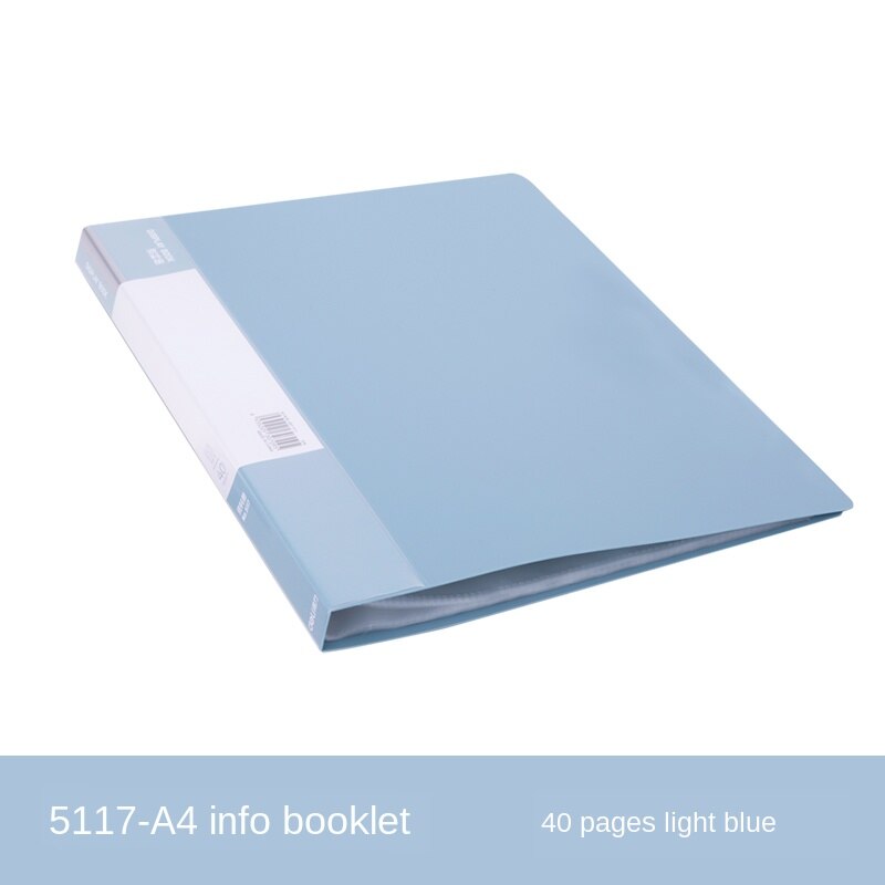 Data Book Map Insert Zak Transparant Student Test Papier Bevat Kantoor Map Multi-Specificatie Map: Style2-40PLight blue