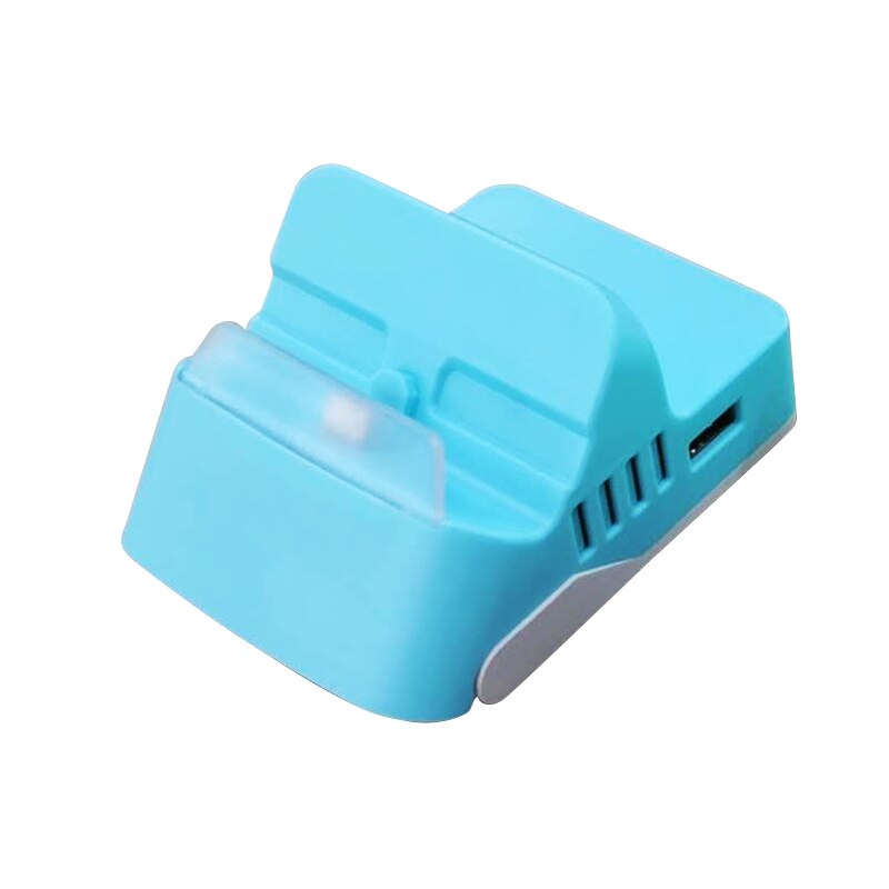 Mini Portable Charging Stand Switch Docking Station TV Converter Cooling Stand Bracket Play Stand Holder for Nintendo Switch: Sky Blue
