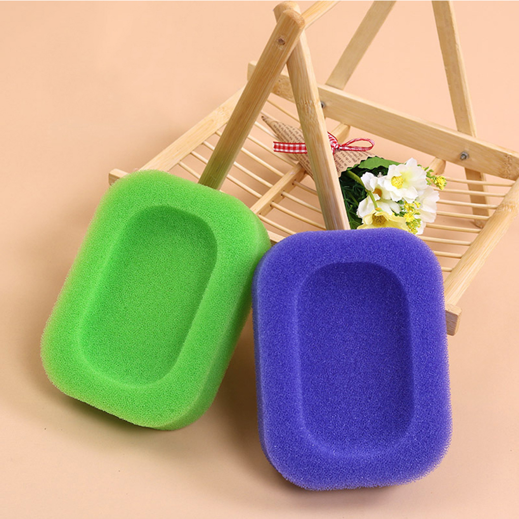 1Pc Sponge Soap Dish Plate Draining Soap Holder Bathroom Soap Storage Boxes Kitchen Tub Sponge Rack Random Color