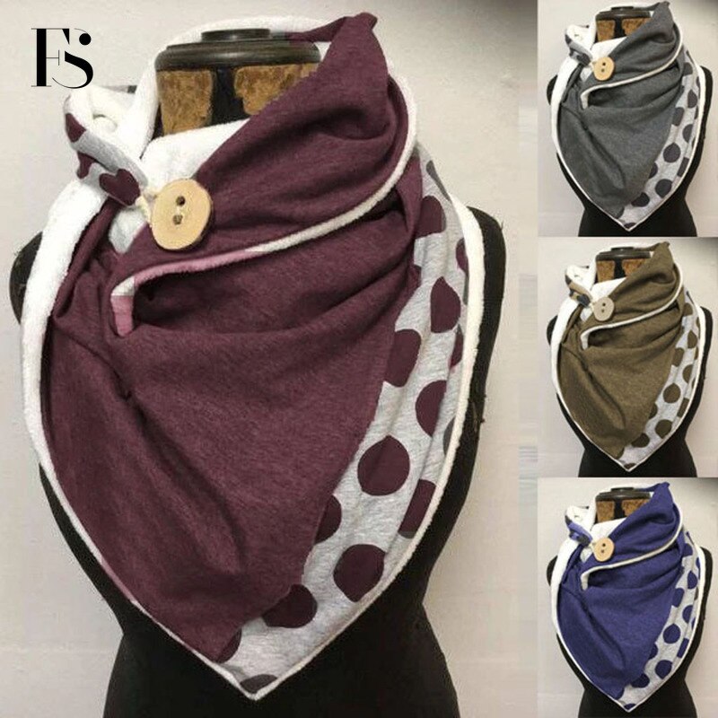 Casual Thick Warm Shawl Scarf Solid Color Triangle Wraps