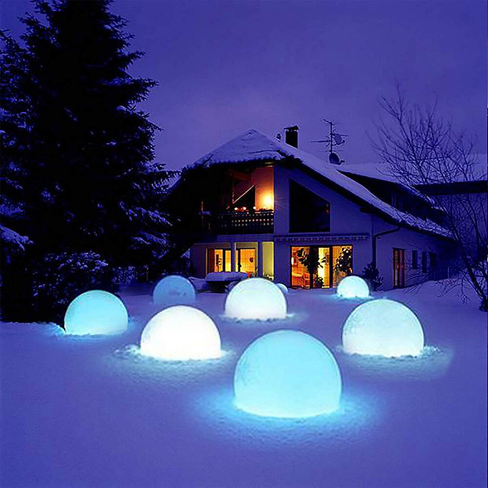 Inflatable Ball Solar LED Light Ball Cordless Night Lights with Remote Control Rechargeable Pool Floating