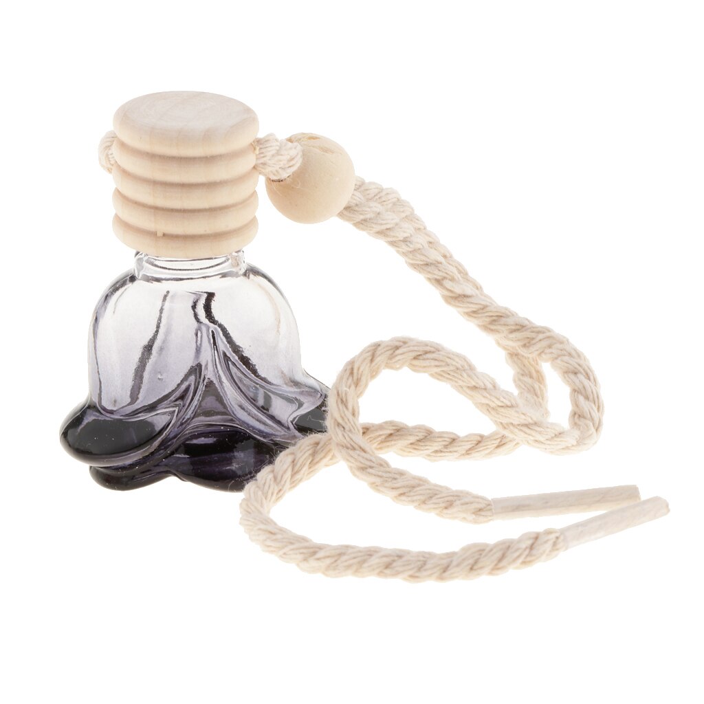 10ml recargable frasco de Perfume vacío botella de Perfume de coche negro flores en forma de contenedor de Perfume ambientador de aire del coche Decoración