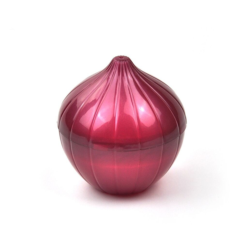 Plast lök grön paprika vitlök formade matbehållare skarpare citron frukt fodral färsk låda kylskåp hem förvaring: Lila