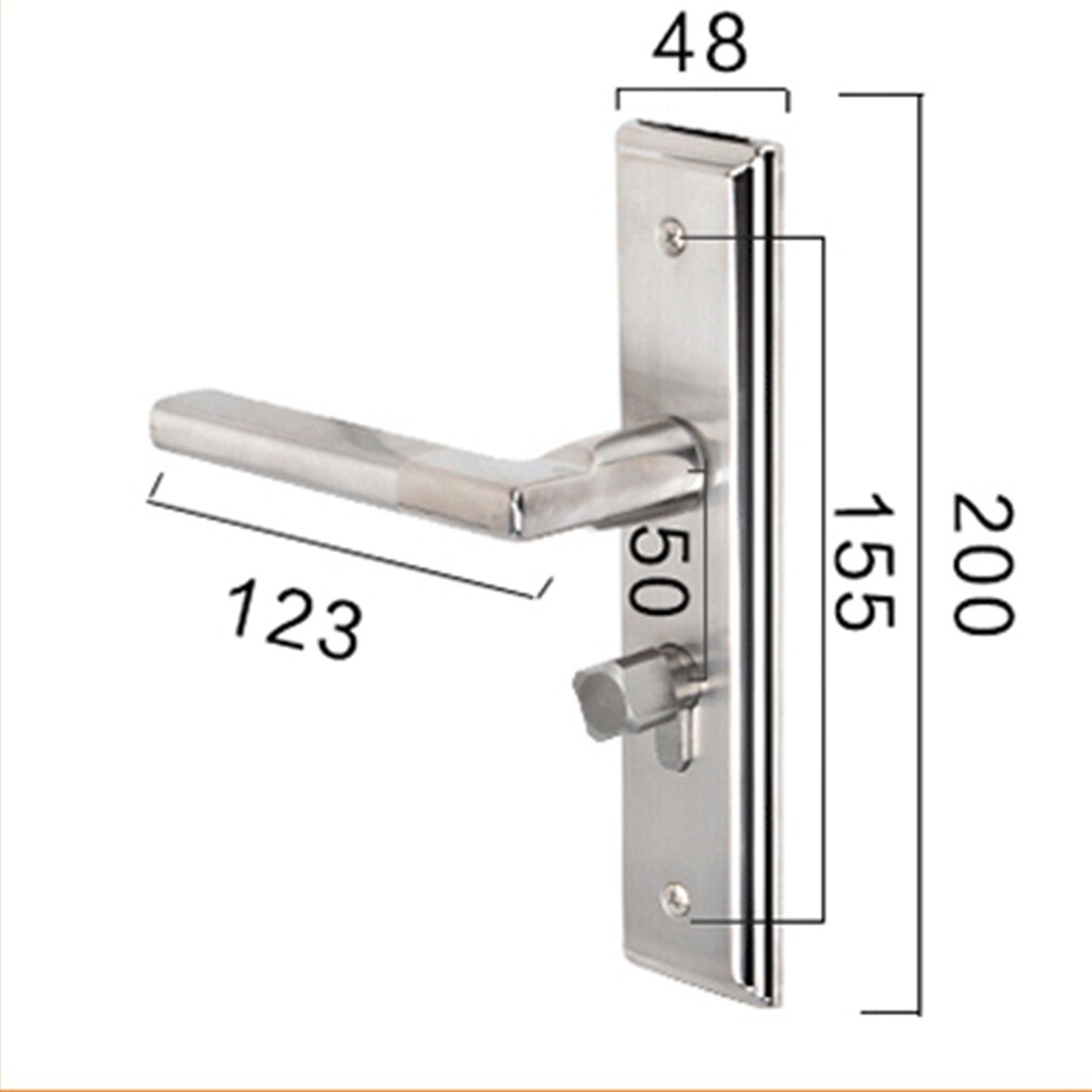 European Style Stainless Steel Door Handle Lock Anti-theft Door Lever Dual Latch Lockset with Keys